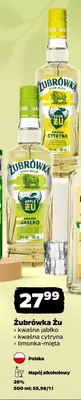 Napój alkoholowy Żubrówka Żu kwaśna cytryna promocja w Netto