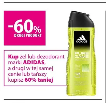 Żel pod prysznic lub dezodorant ADIDAS promocja w Hebe