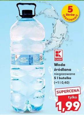 Woda źródlana niegazowana 5 l promocja w Kaufland