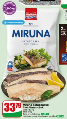 Miruna patagońska filety ze skórą Abramczyk promocja w Dino