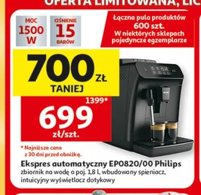 Ekspres automatyczny Philips EP0820/00 promocja w Auchan