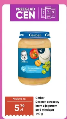 Deserek owocowy krem z jogurtem po 6 miesiącu promocja w Biedronka