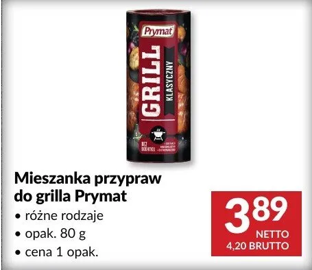 Mieszanka przypraw do grilla Prymat różne rodzaje promocja w Makro