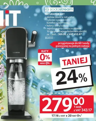 Saturator Art Sodastream promocja w Selgros