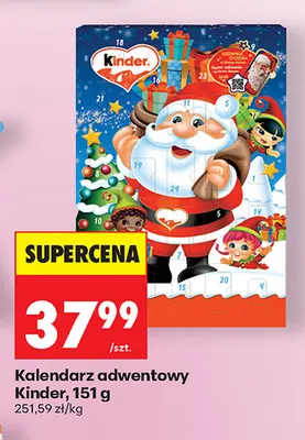 Kalendarz adwentowy Kinder promocja w Biedronka