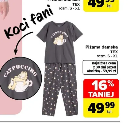 Piżama damska TEX promocja w Carrefour