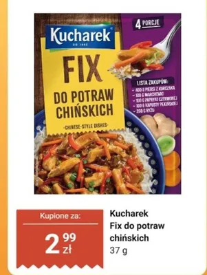 Fix do potraw chińskich Kucharek promocja w Dino