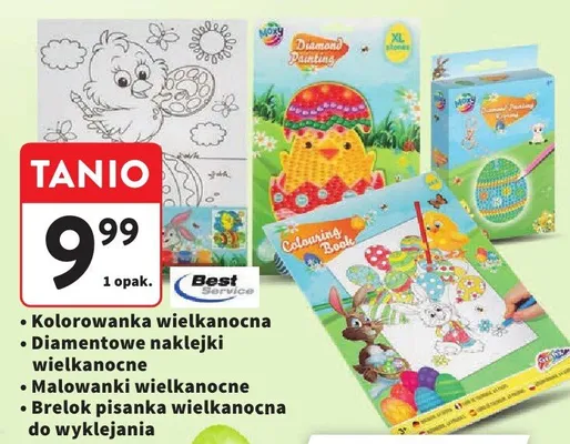 Kolorowanka wielkanocna, Diamentowe naklejki wielkanocne, Malowanki wielkanocne, Breloк pisanka wielkanocna do wyklejania promocja w Intermarche