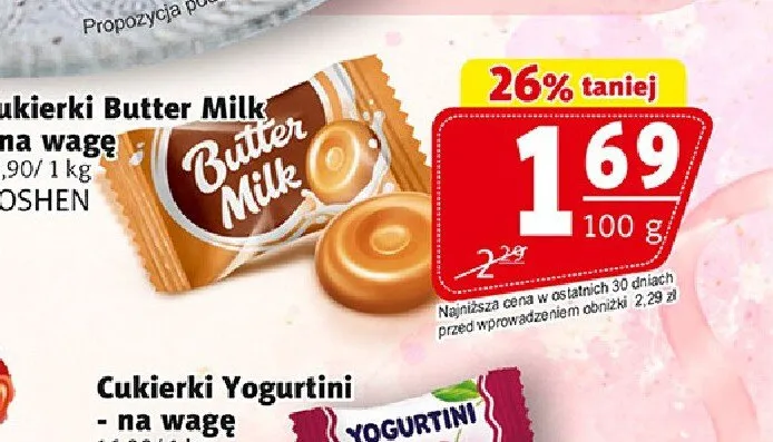 Cukierki Butter Milk na wagę promocja w Prim Market