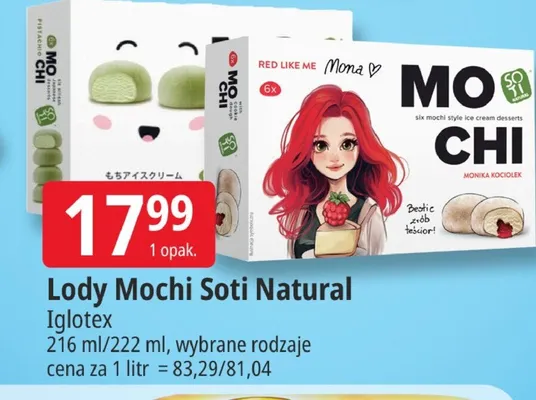 Lody Mochi Soti Natural promocja w Leclerc