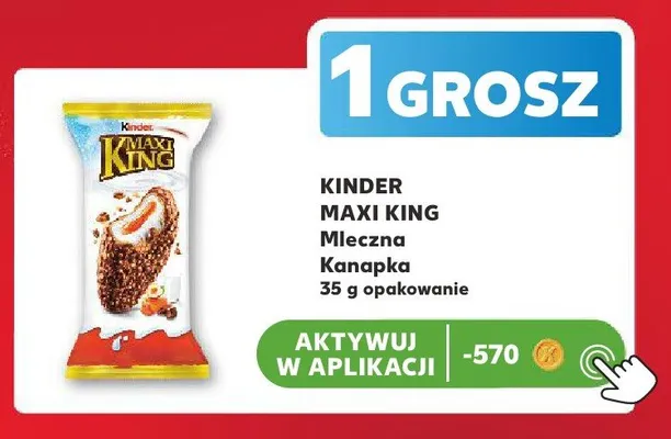 Mleczna Kanapka KINDER MAXI KING promocja w Kaufland