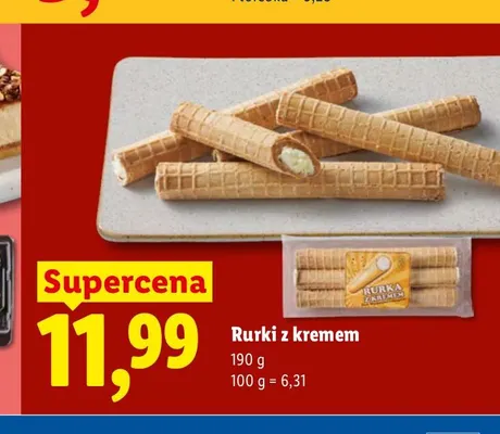 Rurki z kremem promocja w Lidl