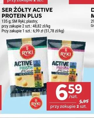 Ser żółty Active Protein Plus plastry promocja w Stokrotka
