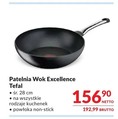 Patelnia Wok Excellence Tefal 28 cm promocja w Makro