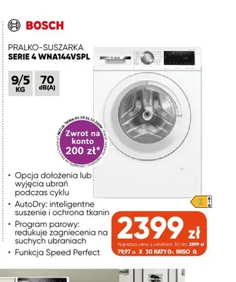 Pralko-suszarka Serie 4 WNA144VSPL Bosch promocja w Max Elektro