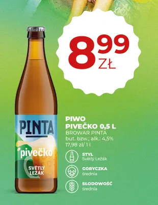 Piwo Pivečko Pinta promocja w Duży Ben