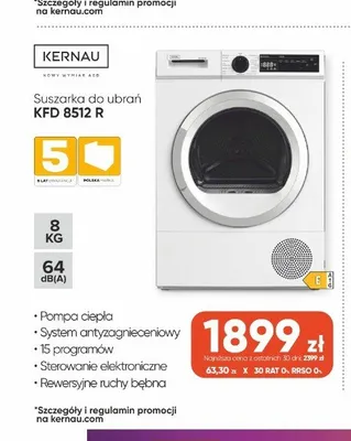 Suszarka do ubrań Kernau KFD 8512 R promocja w Max Elektro