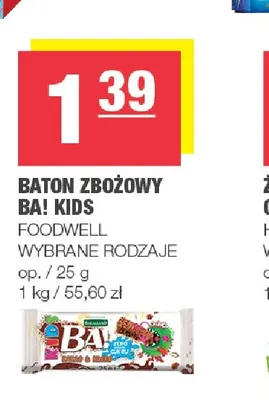 Baton zbożowy BA! Kids promocja w SPAR