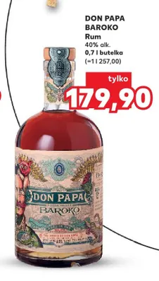 Rum DON PAPA BAROKO 40% alk. promocja w Kaufland