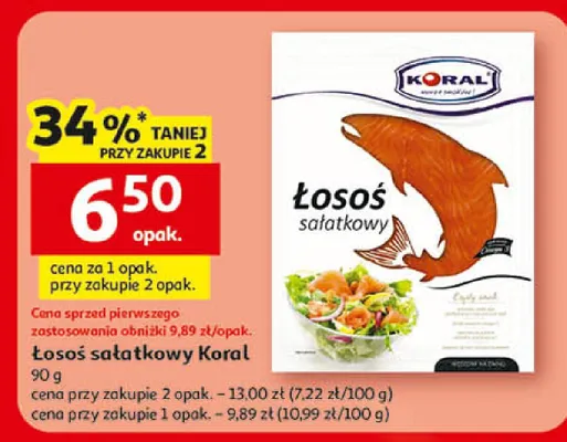 Łosoś sałatkowy promocja w Auchan