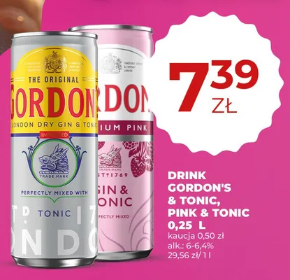 Drink Gordon's London Dry Gin & Tonic promocja w Duży Ben