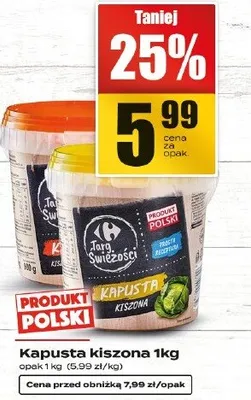 Kapusta kiszona 1kg promocja w Supeco