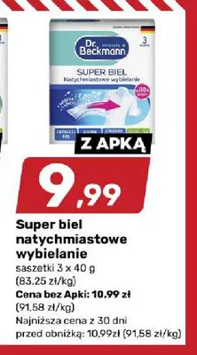 Super biel natychmiastowe wybielanie Dr. Beckmann promocja w Bricomarche