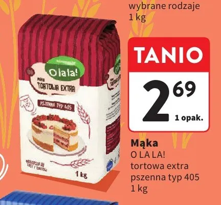 Mąka tortowa extra pszenna typ 405 O la la! promocja w Intermarche