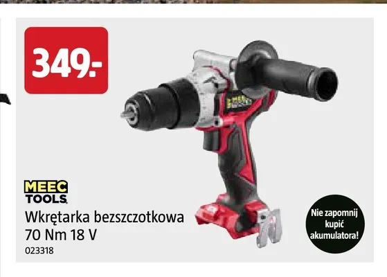 Wkrętarka bezszczotkowa Meec Tools promocja w Jula