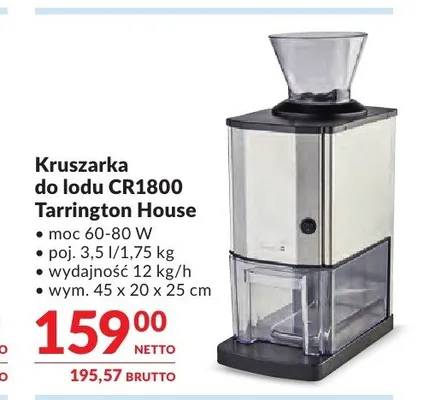 Kruszarka do lodu Tarrington House CR1800 promocja w Makro