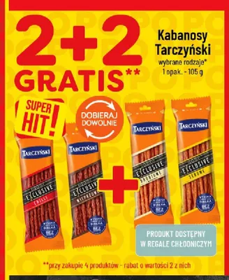 Kabanosy Tarczyński Exclusive Wieprzowe promocja w POLOmarket