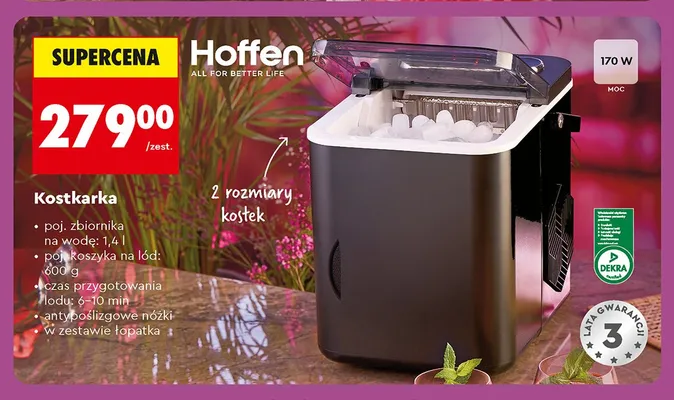 Kostkarka do lodu Hoffen promocja w Biedronka