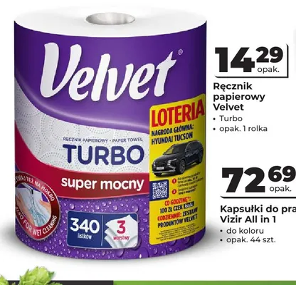 Ręcznik papierowy Velvet Turbo promocja w Odido