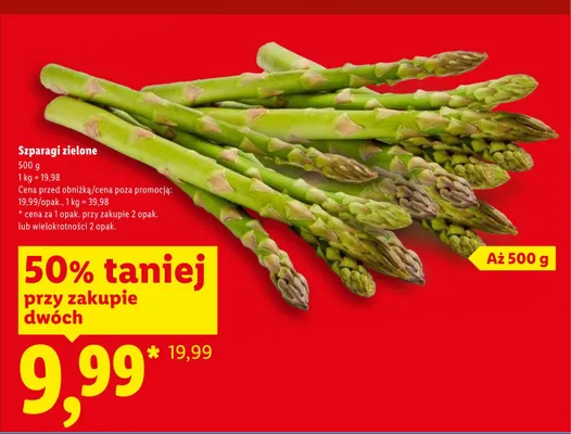 Szparagi zielone promocja w Lidl
