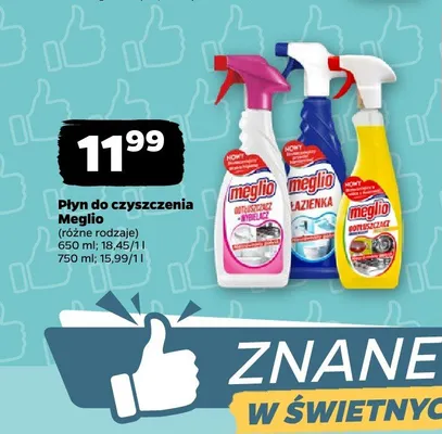 Płyn do czyszczenia odtłuszczacz z wybielaczem Meglio promocja w Netto