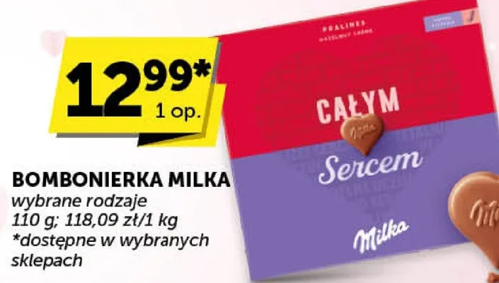 Bombonierka MILKA wybrane rodzaje promocja w Groszek