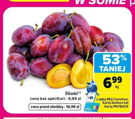 Śliwki promocja w Carrefour