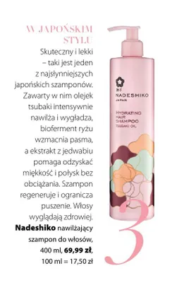 Szampon do włosów nawilżający Nadeshiko promocja w Hebe