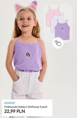 Podkoszulki dziecięce Gabby's Dollhouse 3-pak promocja w Sinsay