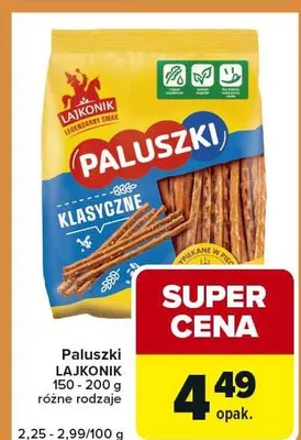 Paluszki klasyczne Lajkonik promocja w Carrefour Express