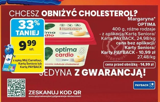 Margaryna Optima różne rodzaje promocja w Carrefour Market