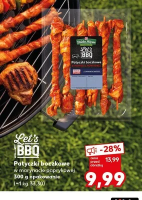 Patyczki boczkowe w marynacie paprykowej Let's BBQ promocja w Kaufland