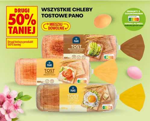 Tost pełnoziarnisty promocja w Biedronka