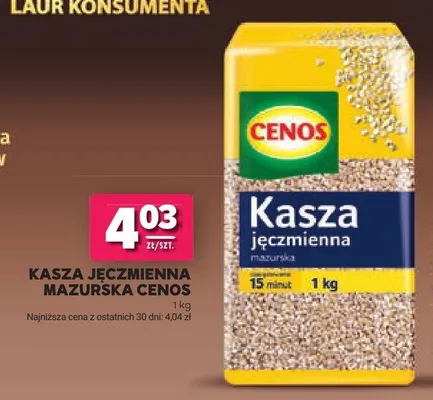 Kasza jęczmienna mazurska Cenos promocja w Stokrotka