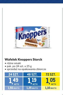Wafelek Knoppers Storck różne smaki promocja w Makro