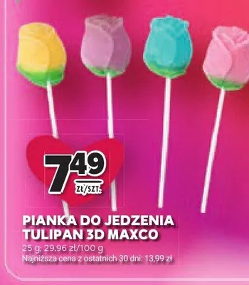 Pianka do jedzenia Tulipan 3D Maxco promocja w Stokrotka