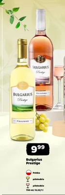 Wino Bulgarius Prestige różowe półsłodkie Polska promocja w Netto