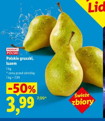Polskie gruszki luzem promocja w Lidl