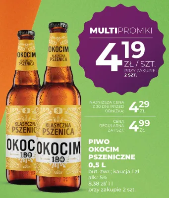 Piwo Okocim pszeniczne promocja w Duży Ben