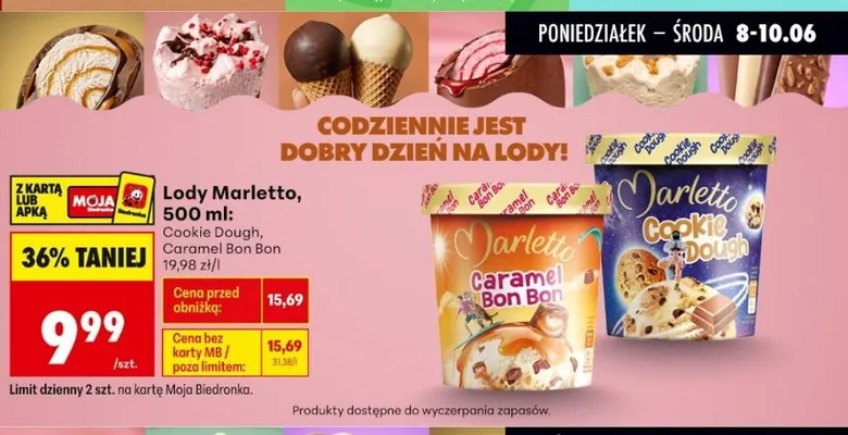 Lody Marletto Caramel Bon Bon promocja w Biedronka